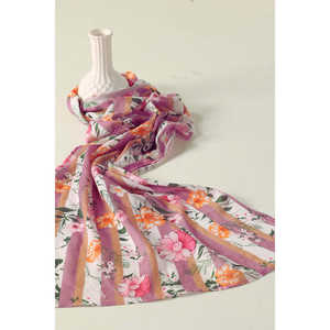 Pañuelo Morado Estilo Bohemio Khadi para Mujer con Estampado - Product Image 3