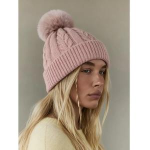 Women's Winter Warm Beanie <b>Hat</b> Plush Thickened Knit Cap <b>for</b> <b>Big</b> <b>Head</b> 100% Acrylic Solid Pattern <b>for</b> Casual Outdoor Scenes - Product Image 4
