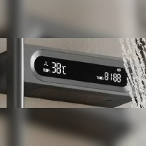 Système de douche en laiton noir mat en acier inoxydable Moderne Thermostatique Affichage numérique 5 fonctions Grossiste Fabricant Fournisseur - Product Image 4