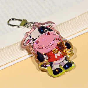 Double-Sided HD UV Printed Holographic <strong>Acrylic</strong> Keychains Cute Cartoon Anime Commemorative Plastic Pet Character Keychains - Product Image 3
