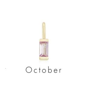 Baguette minuscule pendentif en Quartz rose lunette en or ensemble breloque bijoux faits à la main minuscule breloque pour la fabrication de bijoux - Product Image 1