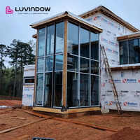 Mur-rideau en aluminium unitaire résistant aux impacts d'ouragan, mur-rideau en verre structurel en aluminium pour les résidences en Californie