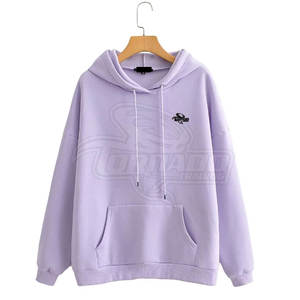 Sudadera con capucha para mujer, ropa deportiva personalizada, lisa, de poliéster, venta al por mayor - Product Image 1