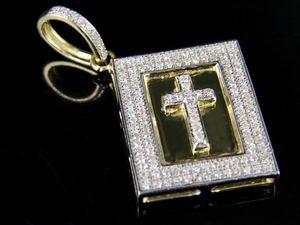 Nueva joyería de Hip Hop en plata de ley 925 Moissanite redondo diamante Jesús Mini cuadrado Cruz colgante para hombres y mujeres - Product Image 4