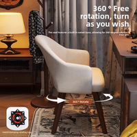 Chaise de coiffeuse pivotante la mieux notée, confortable, en tissu, avec coussin en éponge hautement élastique, chaise d'appoint pour chambre à coucher