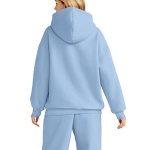 Sudadera con capucha de gran tamaño para mujer Parche de corazón Parejas Sudaderas con capucha Sudaderas Heavyweight Pullover Sudadera con capucha de manga larga para mujer - Product Image 2