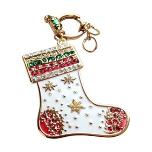Porte-clés fantaisie personnalisé en métal avec strass pour Noël - Product Image 1