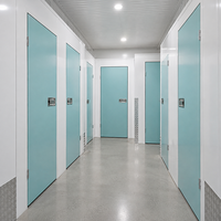 Sistema de Almacenamiento con Puerta Azul Claro, Compartimentos Privados Modernos, Puerta Abatible, Unidad de Almacenamiento Individual