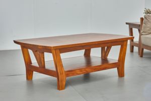 Mesa de té de teca elegante y moderna para sala de estar Mesa de centro de madera - Product Image 3