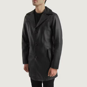 Meilleur design, nouveau manteau en cuir pour hommes à la mode, manteau en cuir de qualité unique pour hommes - Product Image 2