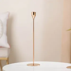 Juego de 3 portavelas de metal dorado brillante clásico para decoraciones navideñas - Product Image 4