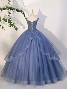 Khiêm tốn 15 quinceanera sang trọng đính cườm long lanh mô hình nàng tiên cá bóng tầng Chiều dài áo cưới váy phụ nữ cô dâu mặc prom - Product Image 4