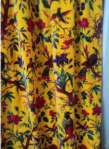 Lujo pájaro estampado terciopelo algodón moderno Rod bolsillo cortinas hechas a mano Blackout ventana colgante todas las estaciones hogar habitación decoración bajo costo - Product Image 5