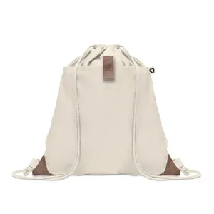 Sac Panda en coton recyclé avec cordon de serrage, sacs de sport écologiques, gadgets promotionnels - Product Image 6