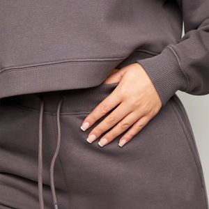 Custom Cotton Fleece blank heavywaight over size Hoodies and Joggers Set Sudaderas con capucha de las mujeres de punto - Product Image 4