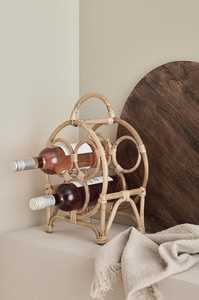 Porte-bouteilles en rotin fait main, style bohème décoratif pour la maison et les intérieurs de café, fabriqué par VgreenArt au Vietnam - Product Image 3