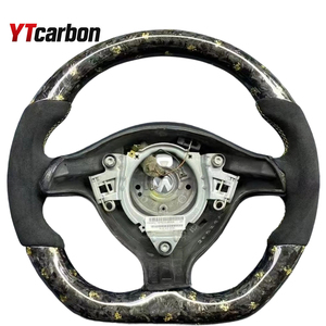 Volante Deportivo de Fibra de Carbono Forjado con Escamas Amarillas YTcarbon para Seat <span class=keywords><strong>Leon</strong></span> MK1 Toledo 1998-2005 - Product Image 1