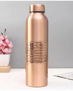 Heavy duty metal copper <b>water</b> <b>bottle</b> for ayurvedic healing with natural copper properties for hydration and vitality - Product Image 4
