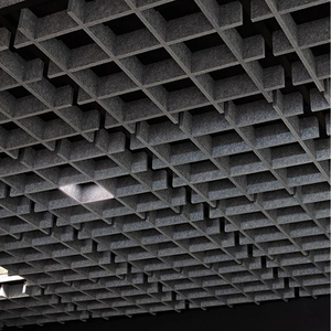 Panneau acoustique enveloppé de tissu panneau PET acoustique pour faux plafond 100% panneaux d'insonorisation en polyester décoration intérieure de la maison - Product Image 2