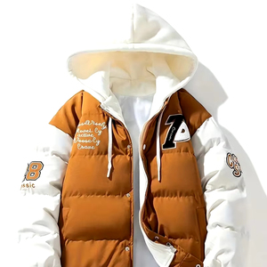 Chaqueta acolchada para hombre hecha a medida 2024, abrigo de invierno impermeable de alta calidad con decoración de piel, precio al por mayor - Product Image 1