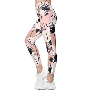 Mallas de Yoga de cintura elástica para mujer de talla grande personalizada a la venta, mallas, pantalones de yoga, mallas de gimnasio - Product Image 3
