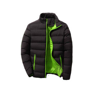 2023 vente en gros hommes hiver coton-rembourré veste respirant col montant haute rue Style XL taille motif cuir polaire - Product Image 3