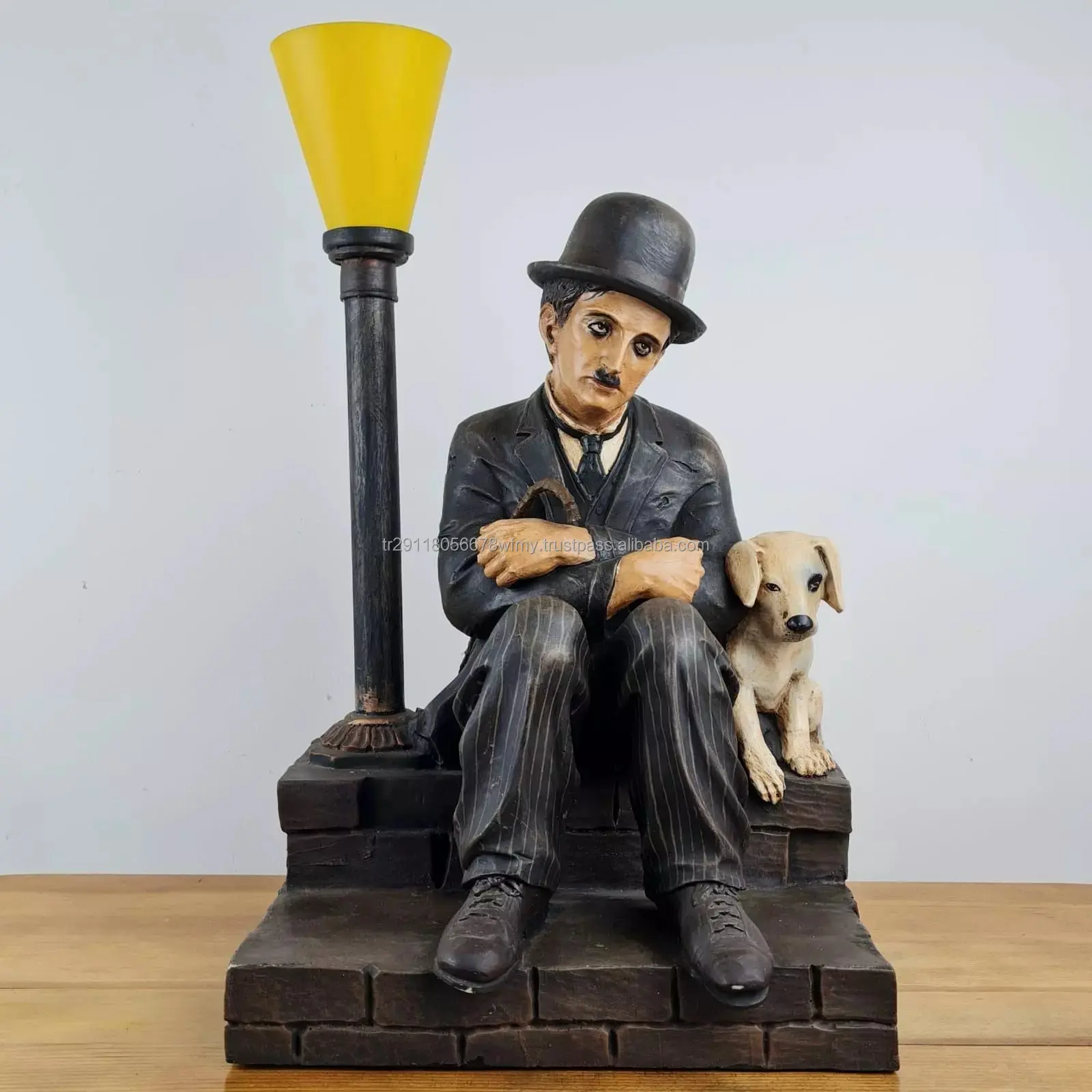 Шарли Чаплин, освещение для собак, скульптура ручной работы, Настольные светильники из смолы для гостиничного ресторанного стола, украшение для дома, сувенирный магазин