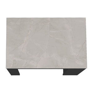 Chariot de cuisine Doyle avec trois étagères latérales, noir/bois de chêne, îlot de cuisine en marbre Ibiza - Product Image 4