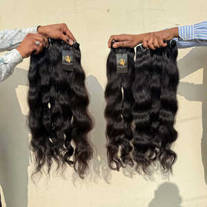 Paquet de tissage de cheveux humains de vison brut indien ondulé droit bouclé avec une trame de cheveux naturels de style vague profonde lâche - Product Image 1