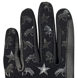 Gants d'équitation noirs personnalisés avec impression silicone, fabricant en gros de gants d'équitation sur mesure - Product Image 3