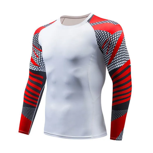 เสื้อรัดกล้ามเนื้อแขนยาว MMA คุณภาพสูงแบบขายส่ง สำหรับผู้ชาย ชุดกีฬายิวยิตสู ผลิตจากโพลีเอสเตอร์/ไนลอน ระบายอากาศได้ดี - Product Image 6