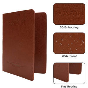 Porte-passeport de voyage en cuir véritable Crazy Horse, housse de protection multifonctionnelle pour porte-cartes d'embarquement - Product Image 2