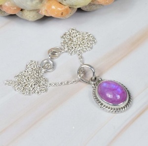 Colgante al por mayor de piedras preciosas turquesa púrpura, colgante de joyería fina de Plata de Ley 925 con sello 925, joyería colgante de plata - Product Image 3