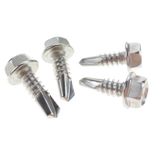 Vis autoperceuse en acier inoxydable à tête hexagonale Teck pour tôle métallique # 10 attaches - Product Image 1