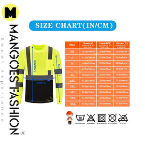 Camiseta de Seguridad Reflectante de Alta Visibilidad, Manga Larga, Reflectante Clase 2, Camisetas de Trabajo, Camiseta de Seguridad Reflectante de Alta Visibilidad - Product Image 6