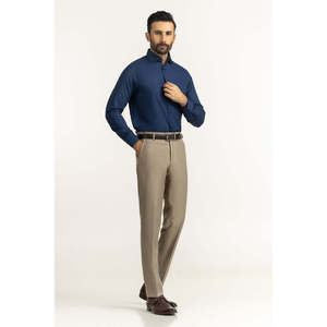 Chemises habillées décontractées pour hommes coupe moderne 100 % coton popeline tissé uni à rayures taille 3XL pour l'automne - Product Image 3