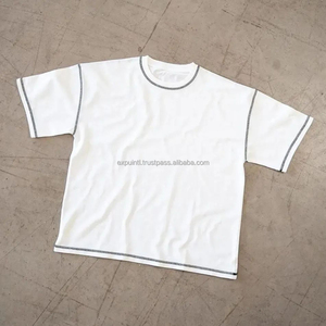 เสื้อยืดวินเทจสำหรับผู้ชายสไตล์สตรีทโอเวอร์ไซส์น้ำหนักตัวใหญ่พิเศษแขนสั้นดีไซน์เรียบ - Product Image 1