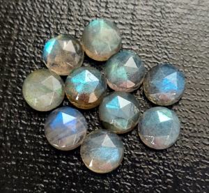 Labradorite naturelle ronde Rose Cut 3mm - Loose Top Quality Labradorite Rose Cut - Product Image 3