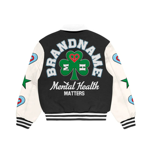 Vestes universitaires personnalisées pour hommes et femmes, décontractées, hip-hop, streetwear, mode, confortables, chaudes, sans col, hiver, logo frontal, 2025 - Product Image 6