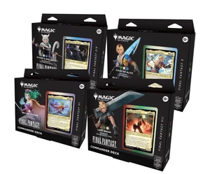 VENTAS CALIENTES: MAGIC: THE GATHERING - PAQUETE DE CARTAS DE COMANDANTE DE FINAL FANTASY, TODAS LAS 4 CARTAS, MTG SELLADAS NUEVAS - Product Image 1