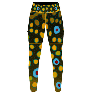 Mallas de pesca de cintura alta para mujer en color sólido estampado gráfico sublimación bordado pantalla e impresión digital - Product Image 5