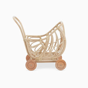 Meilleure qualité enfants jouets poupée poussette durable rotin poupées landau écologique petite poussette pour les tout-petits - Product Image 2