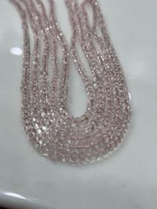 Cuentas de morganita Rosa natural de la mejor calidad, cuentas de piedras preciosas de morganita Lisa Rondel lisas de morganita sueltas - Product Image 3