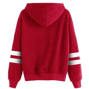 Top tendance 2024 haute qualité femmes personnalisé haut court cordon à manches longues solide couleur Tan haut court de sweats à capuche pour femmes - Product Image 2