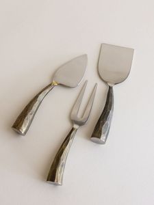 Ensemble de couteaux à fromage en acier inoxydable de qualité supérieure Poignées décoratives Passe au lave-vaisselle Design moderne pour un dîner élégant - Product Image 6