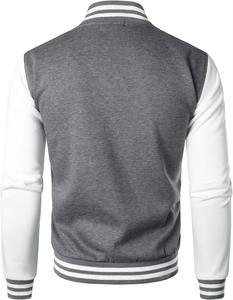 Veste bomber en cuir et laine sur mesure de haute qualité, veste universitaire pour hommes, veste de baseball pour hommes, vestes et manteaux - Product Image 3