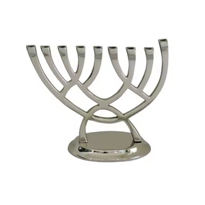 Metal Menorah <b>Candle</b> Holder Jewish Menorah <b>Candle</b> <b>Stand</b> in Silver and Gold Color Use in Light Decoration Menorah by decor impex - Product Image 3
