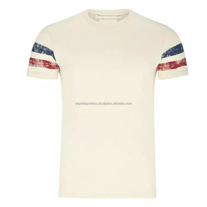 Camiseta de verano para hombre con hombros caídos 100% algodón SAPRAL SPORTS CO serigrafía tamaño estilo-deporte corto de secado rápido transpirable - Product Image 2
