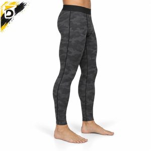 Premium Quality Men Full Length <b>Camouflage</b> Compression <b>Leggings</b> High Demand Elastic Waist Spandex Polyester Athletic Pants - Product Image 3