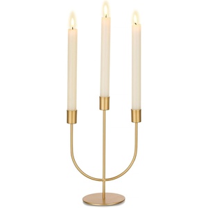 New Style Gold Colour Iron Candle Holder for Home Decor Hotel Restaurant and Christmas <b>Dining</b> <b>Table</b> <b>Centrepiece</b> - Product Image 1